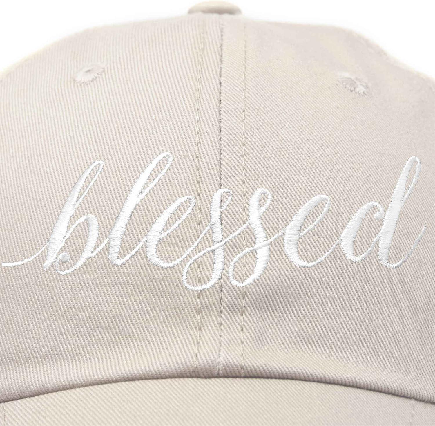 imageDALIX Blessed Womens Baseball Cap Soft Cotton Dad HatBeige