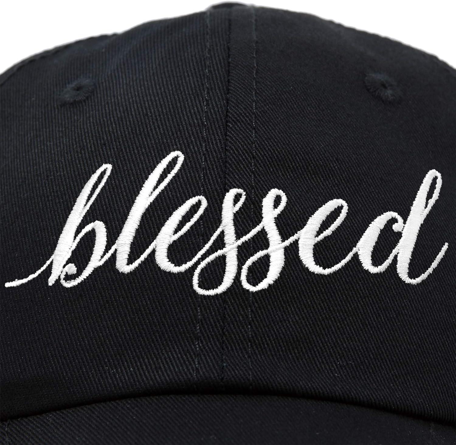 imageDALIX Blessed Womens Baseball Cap Soft Cotton Dad HatBlack