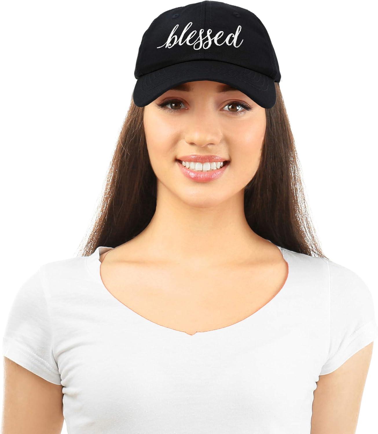 imageDALIX Blessed Womens Baseball Cap Soft Cotton Dad HatBlack