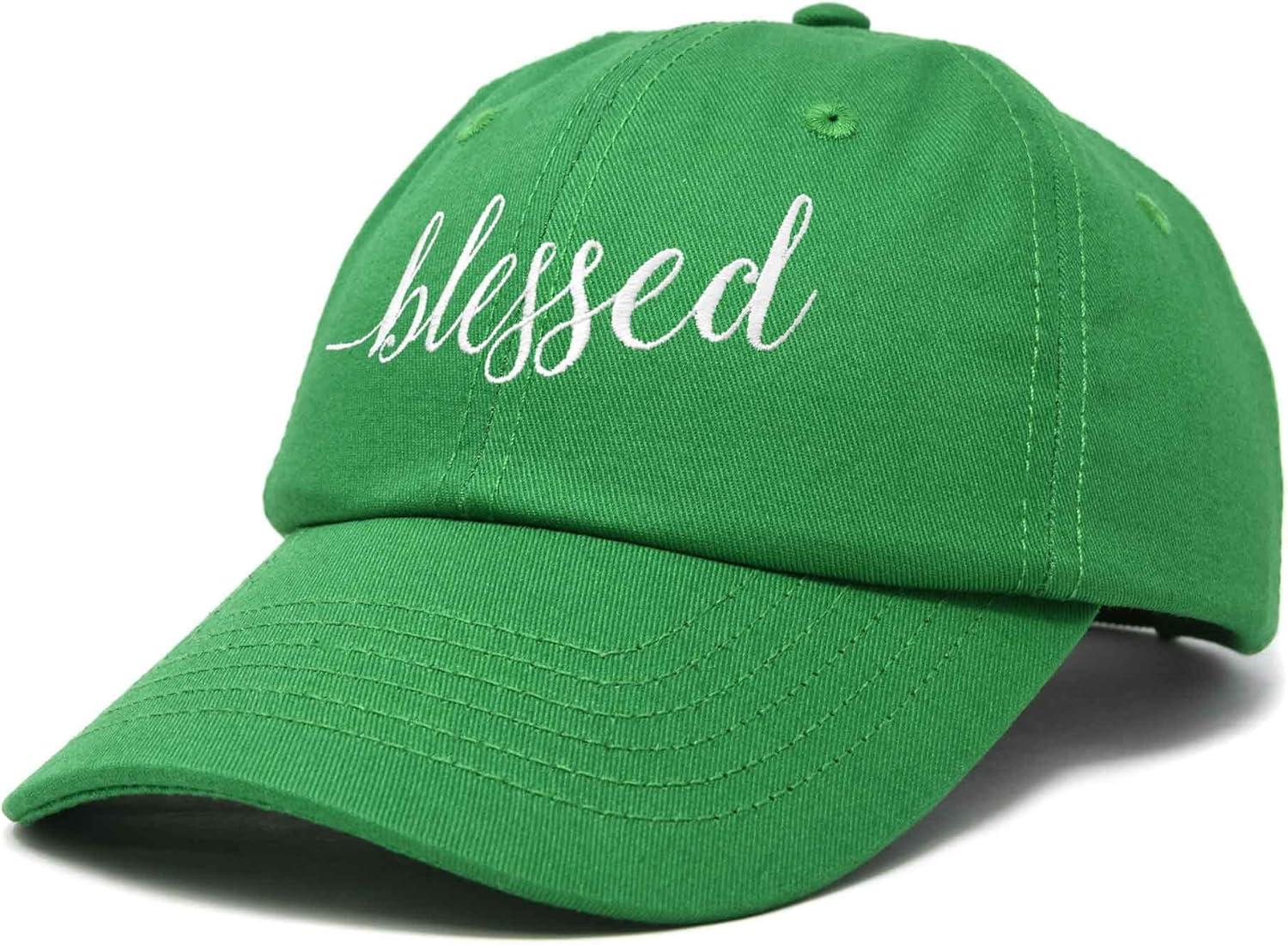 imageDALIX Blessed Womens Baseball Cap Soft Cotton Dad HatKelly Green