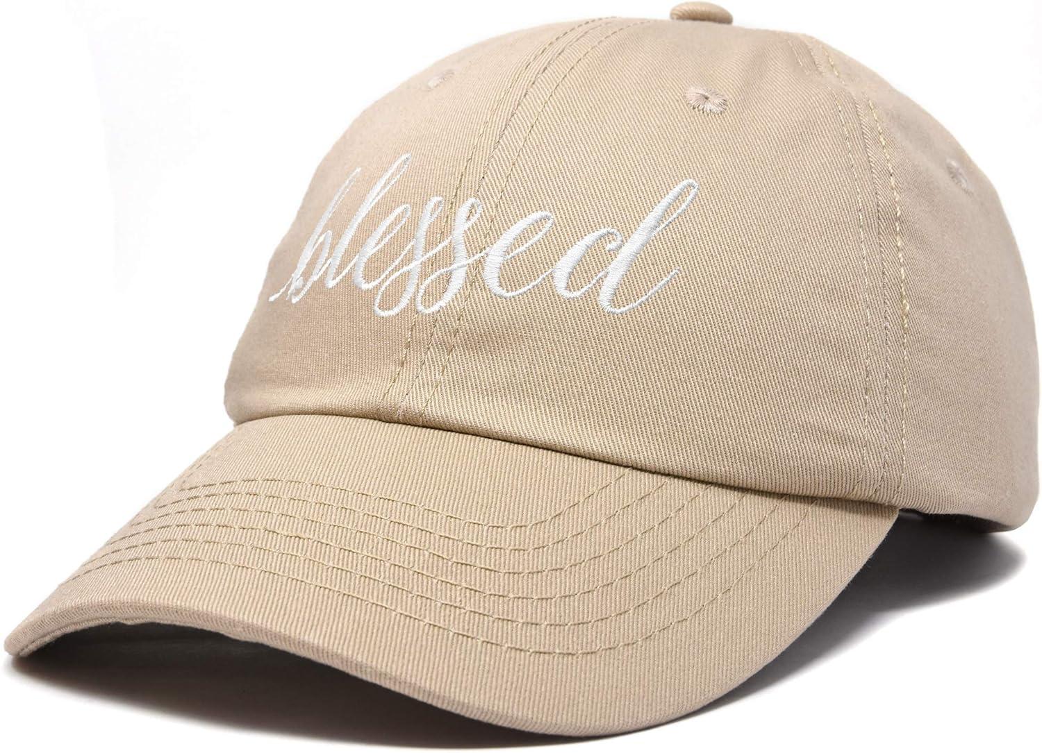 imageDALIX Blessed Womens Baseball Cap Soft Cotton Dad HatKhaki
