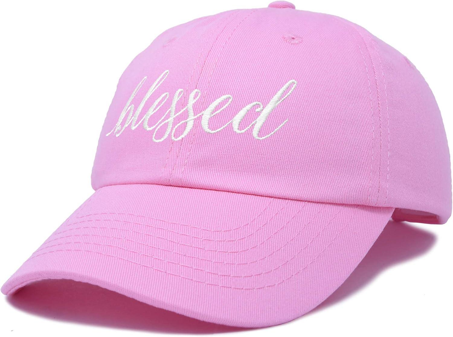 imageDALIX Blessed Womens Baseball Cap Soft Cotton Dad HatLight Pink