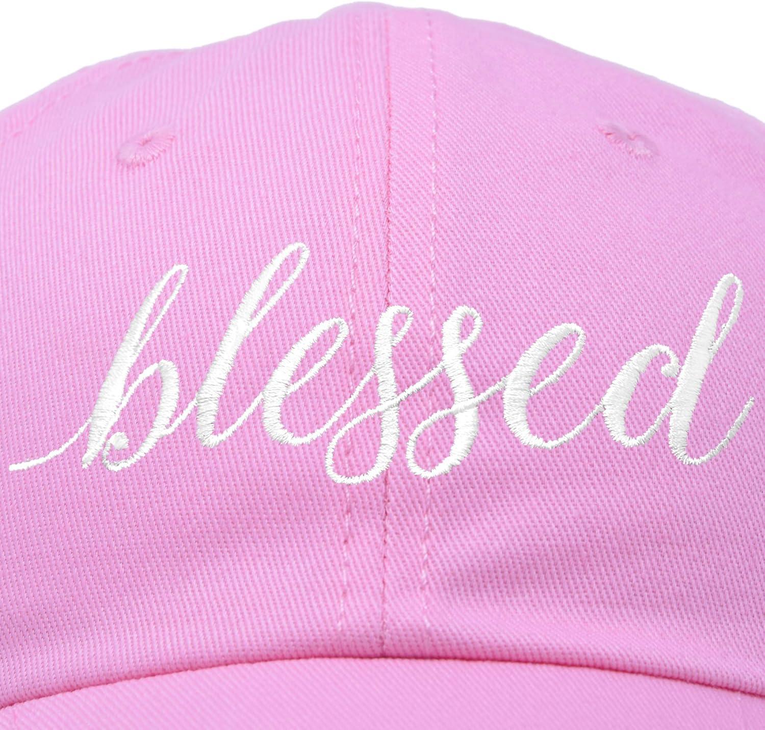 imageDALIX Blessed Womens Baseball Cap Soft Cotton Dad HatLight Pink