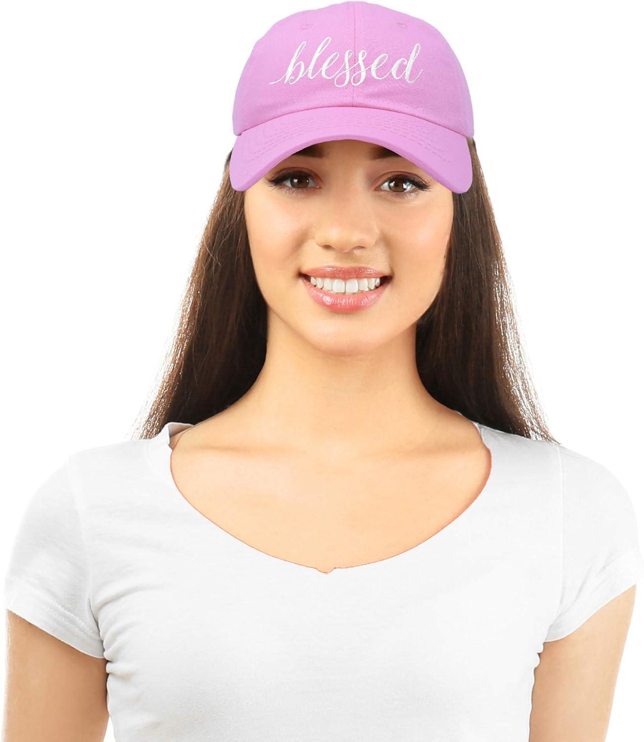 imageDALIX Blessed Womens Baseball Cap Soft Cotton Dad HatLight Pink