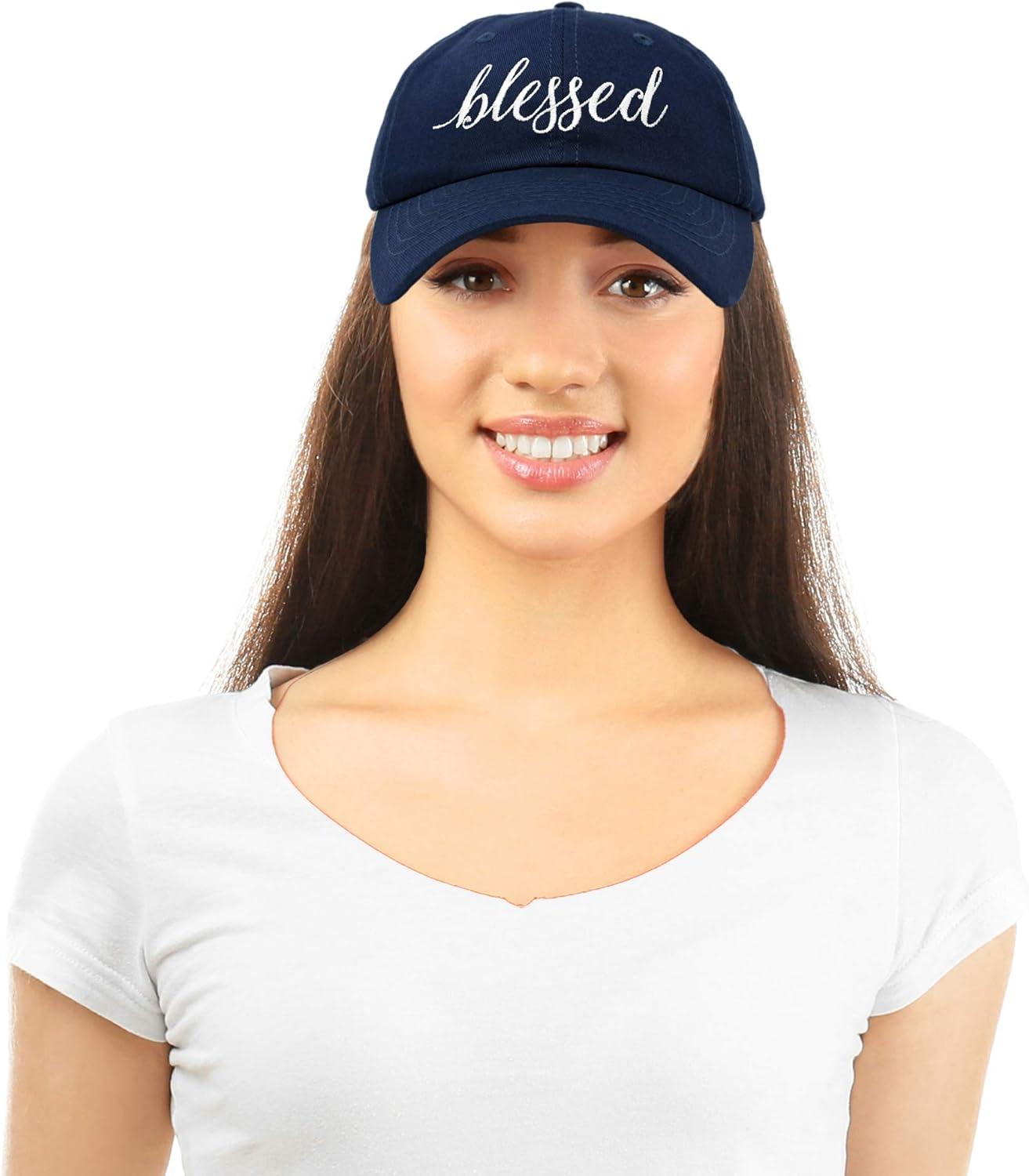 imageDALIX Blessed Womens Baseball Cap Soft Cotton Dad HatNavy Blue