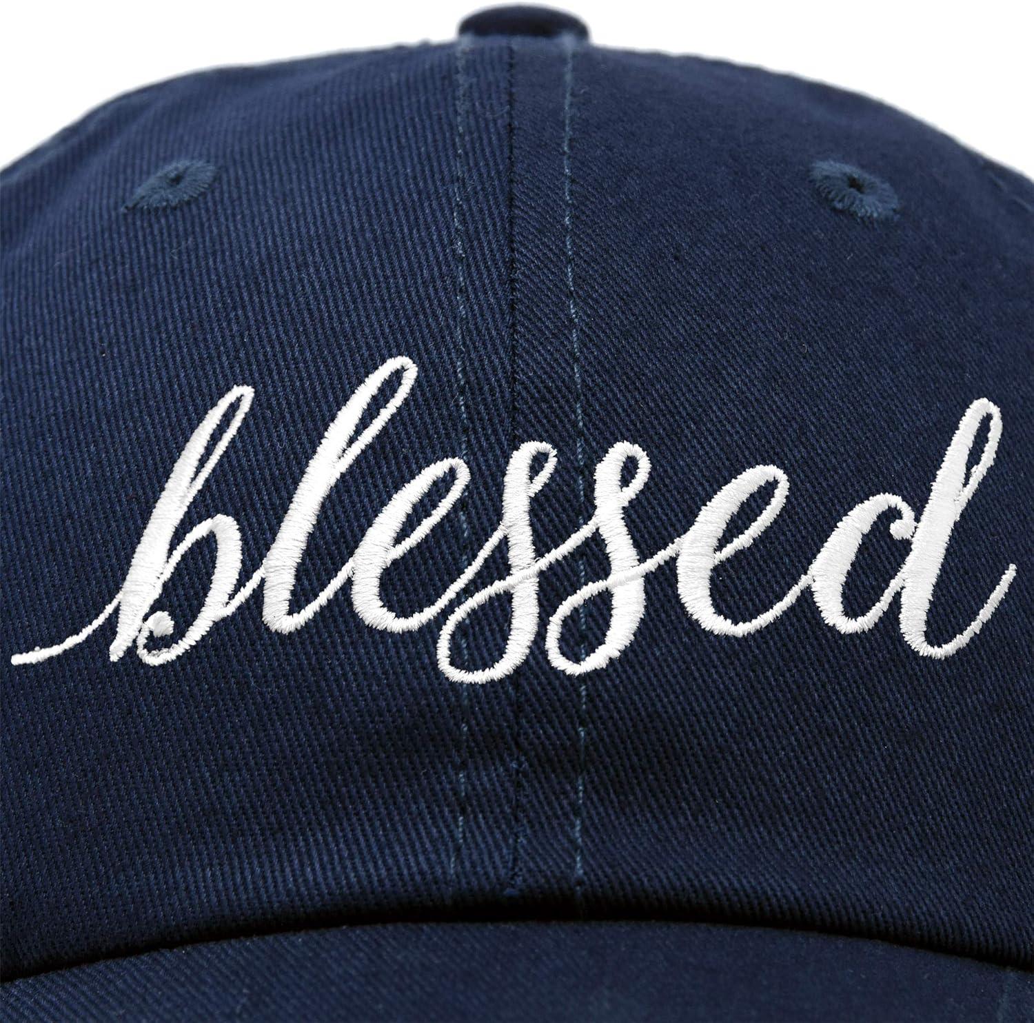 imageDALIX Blessed Womens Baseball Cap Soft Cotton Dad HatNavy Blue