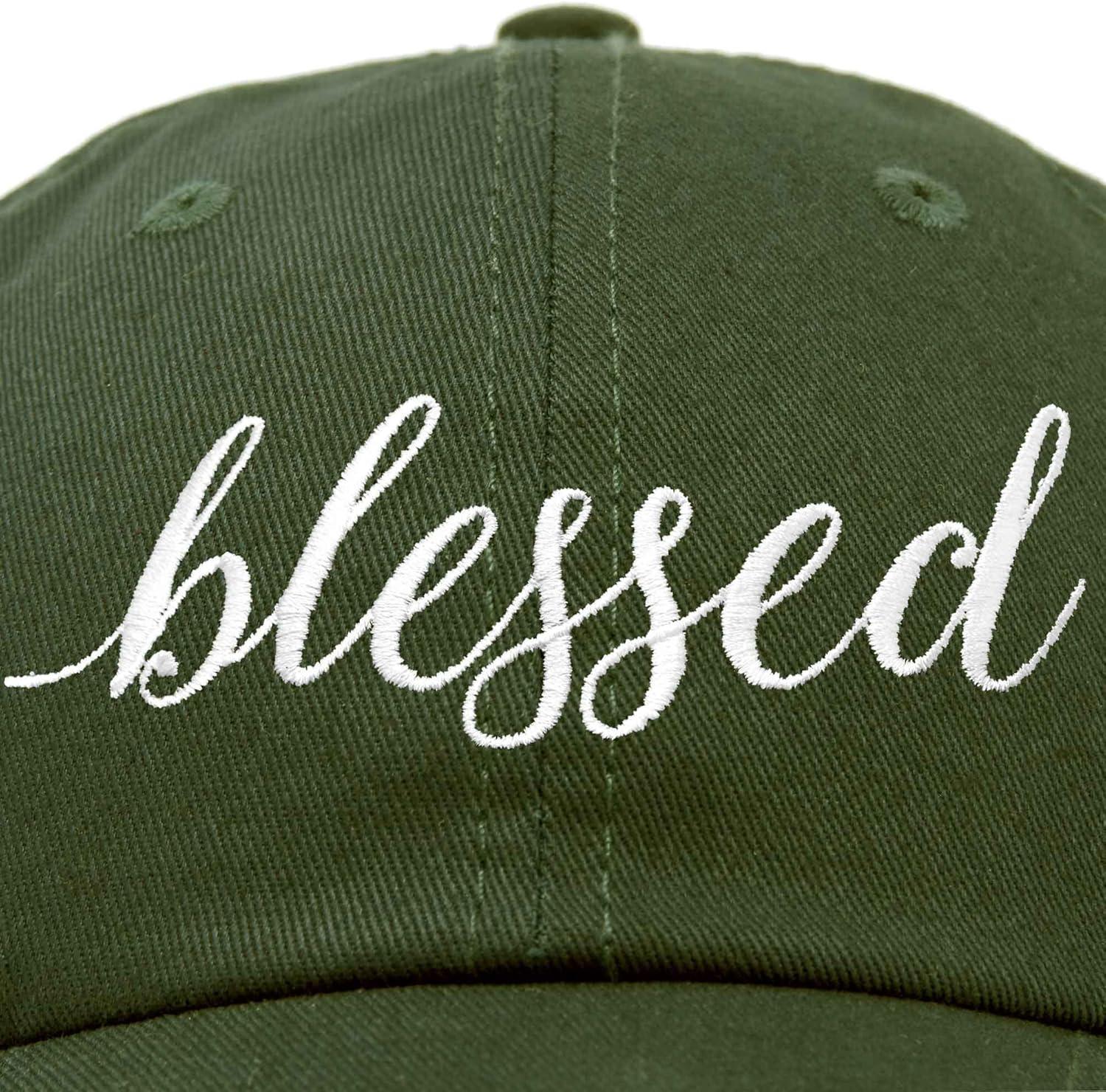imageDALIX Blessed Womens Baseball Cap Soft Cotton Dad HatOlive