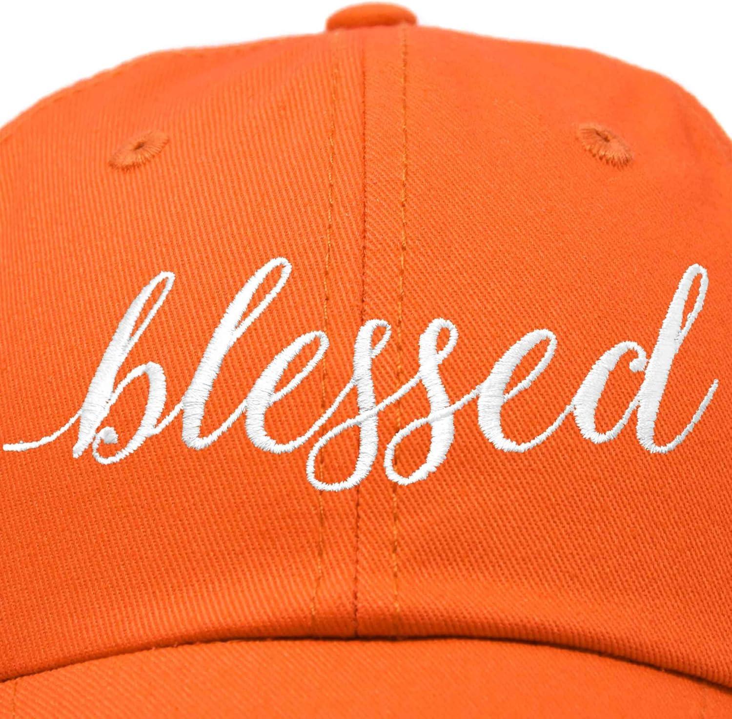 imageDALIX Blessed Womens Baseball Cap Soft Cotton Dad HatOrange