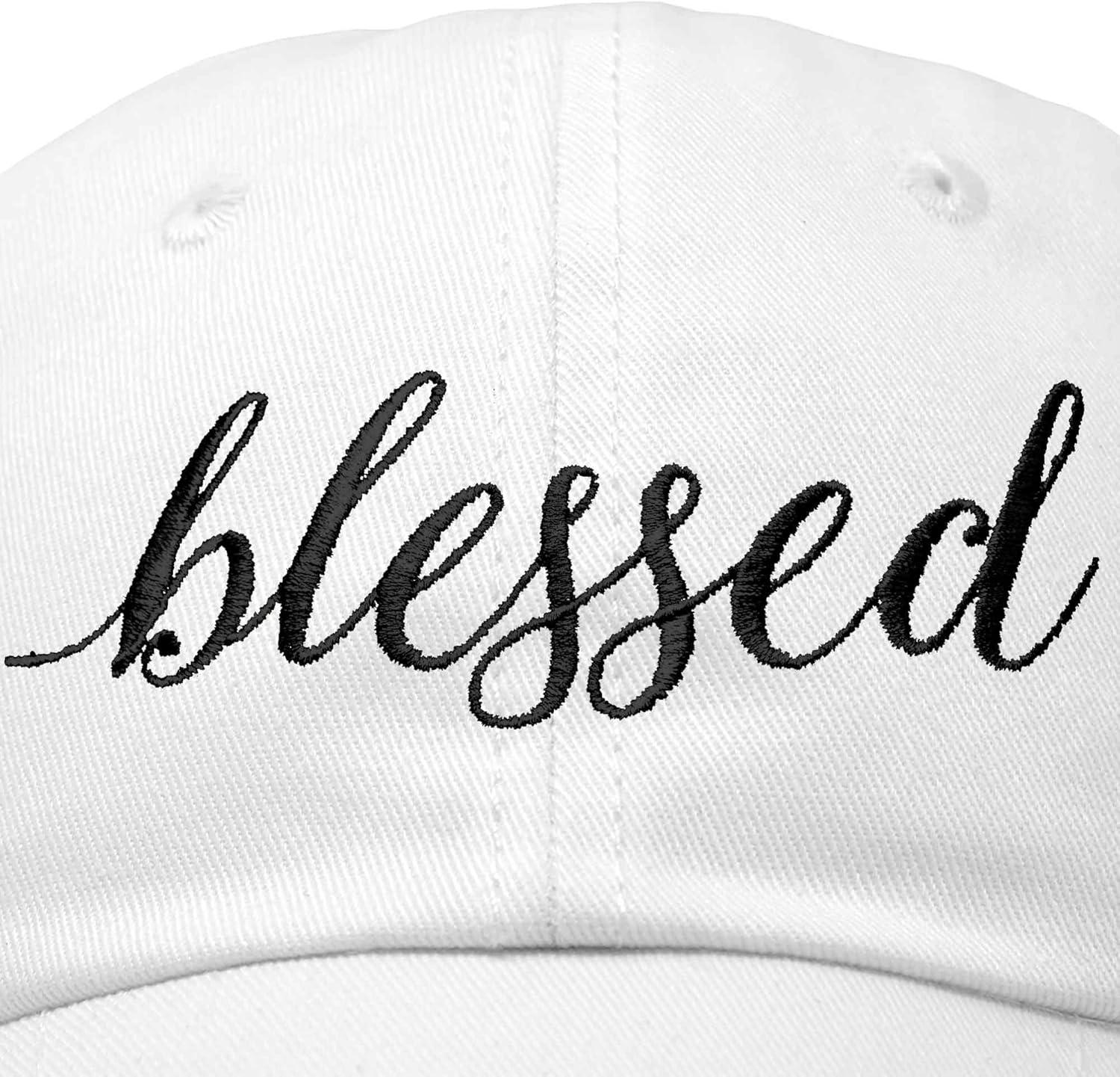imageDALIX Blessed Womens Baseball Cap Soft Cotton Dad HatWhite