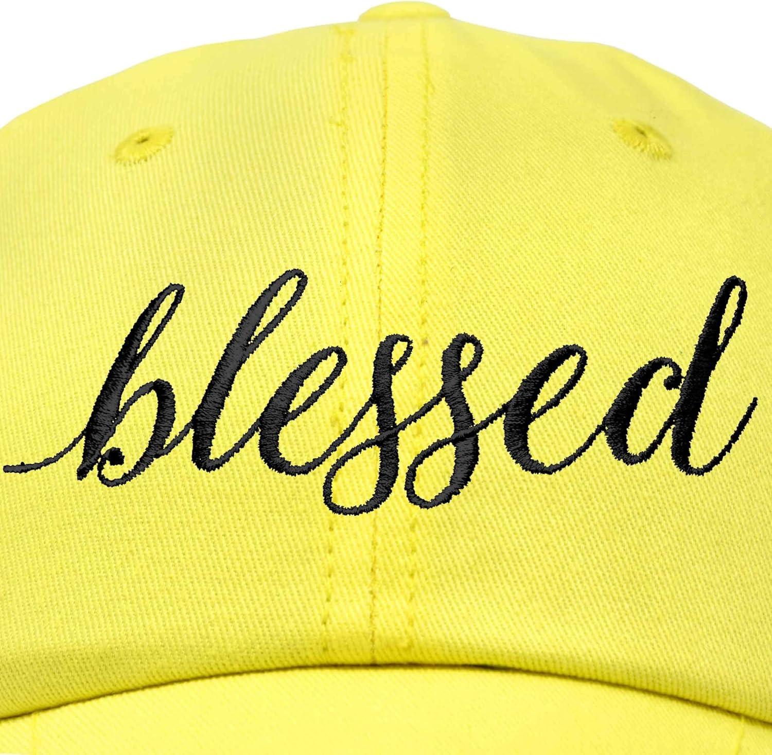 imageDALIX Blessed Womens Baseball Cap Soft Cotton Dad HatYellow