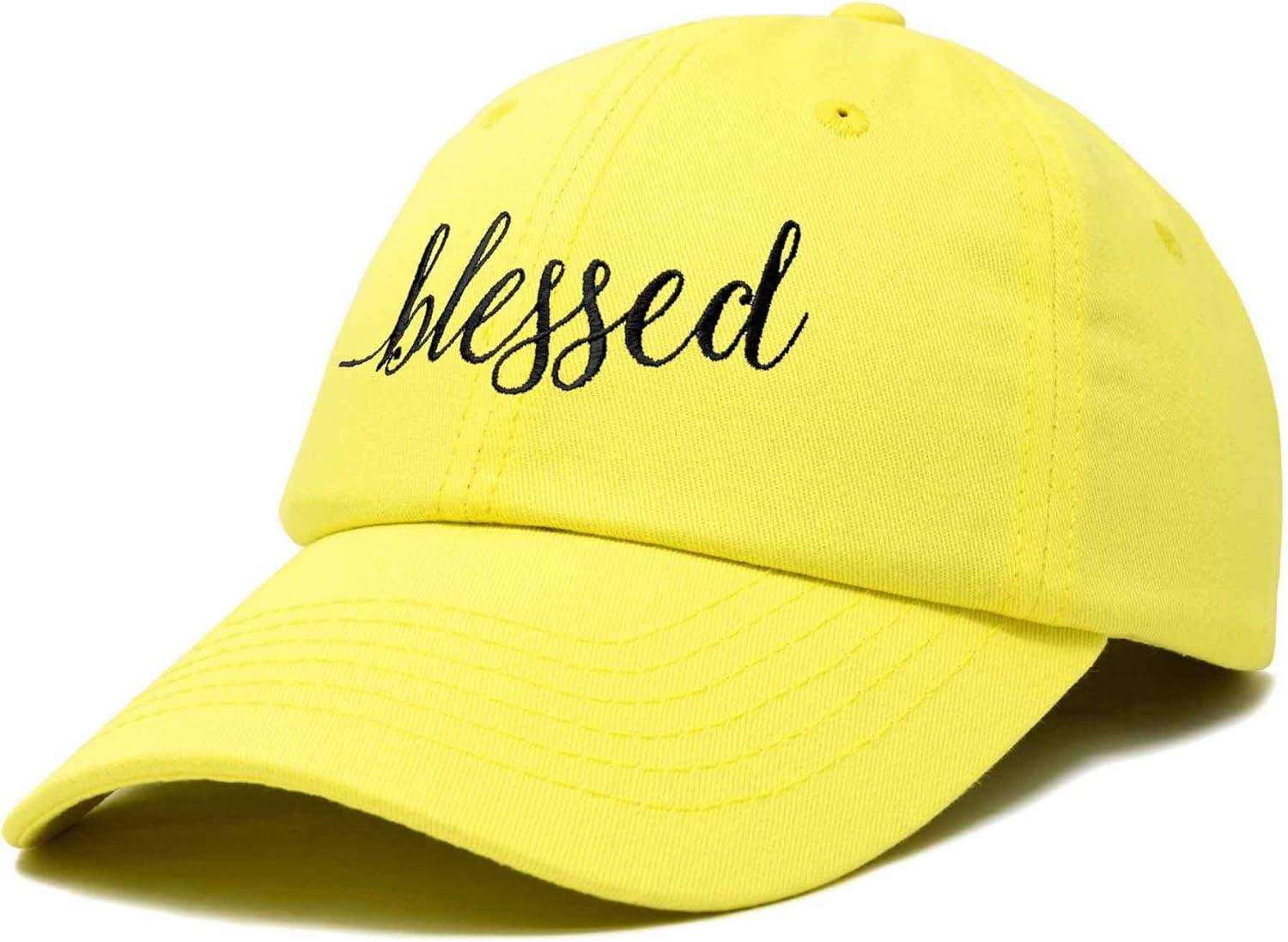 imageDALIX Blessed Womens Baseball Cap Soft Cotton Dad HatYellow