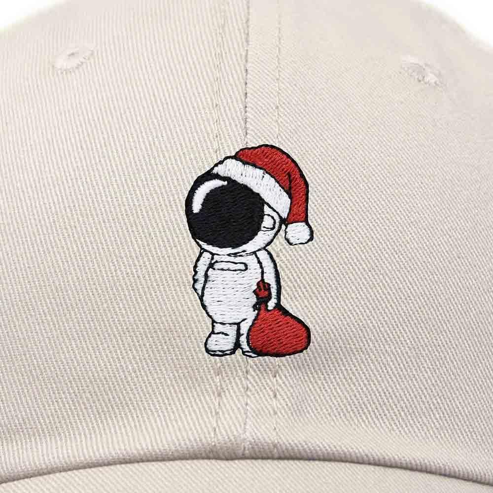 imageDALIX Christmas Astronaut Embroidered Dad Hat Xmas Cotton Baseball Cap WomenBeige