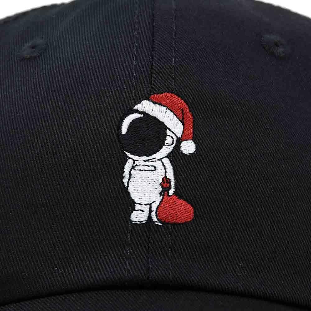 imageDALIX Christmas Astronaut Embroidered Dad Hat Xmas Cotton Baseball Cap WomenBlack