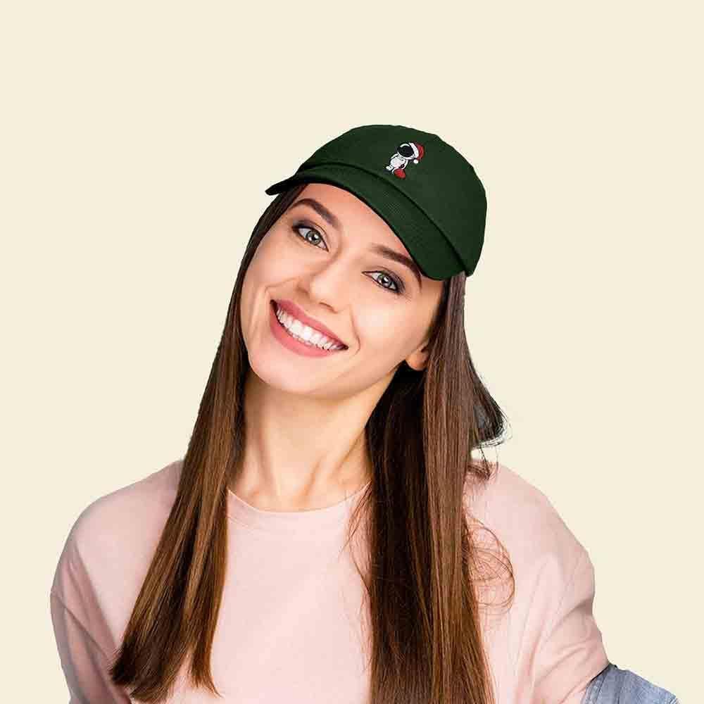 imageDALIX Christmas Astronaut Embroidered Dad Hat Xmas Cotton Baseball Cap WomenDark Green