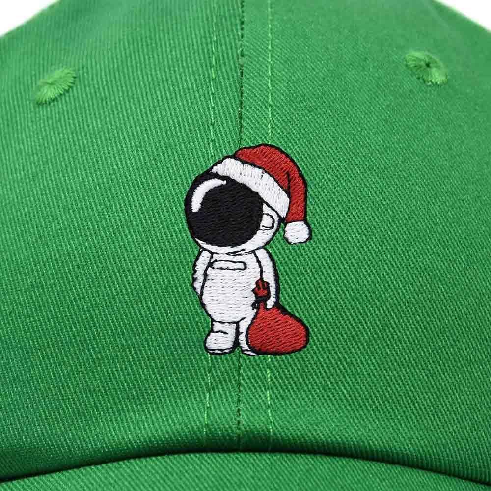 imageDALIX Christmas Astronaut Embroidered Dad Hat Xmas Cotton Baseball Cap WomenKelly Green