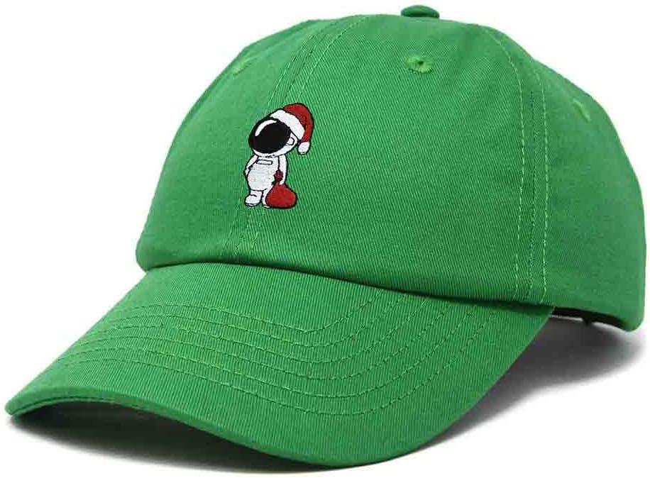 imageDALIX Christmas Astronaut Embroidered Dad Hat Xmas Cotton Baseball Cap WomenKelly Green