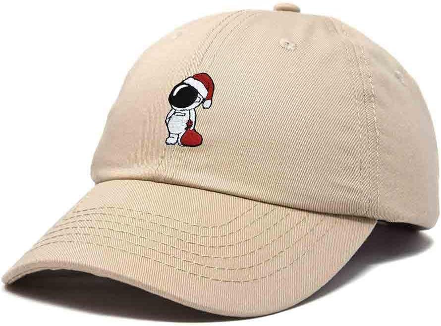 imageDALIX Christmas Astronaut Embroidered Dad Hat Xmas Cotton Baseball Cap WomenKhaki