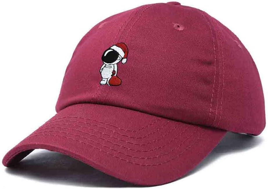 imageDALIX Christmas Astronaut Embroidered Dad Hat Xmas Cotton Baseball Cap WomenMaroon