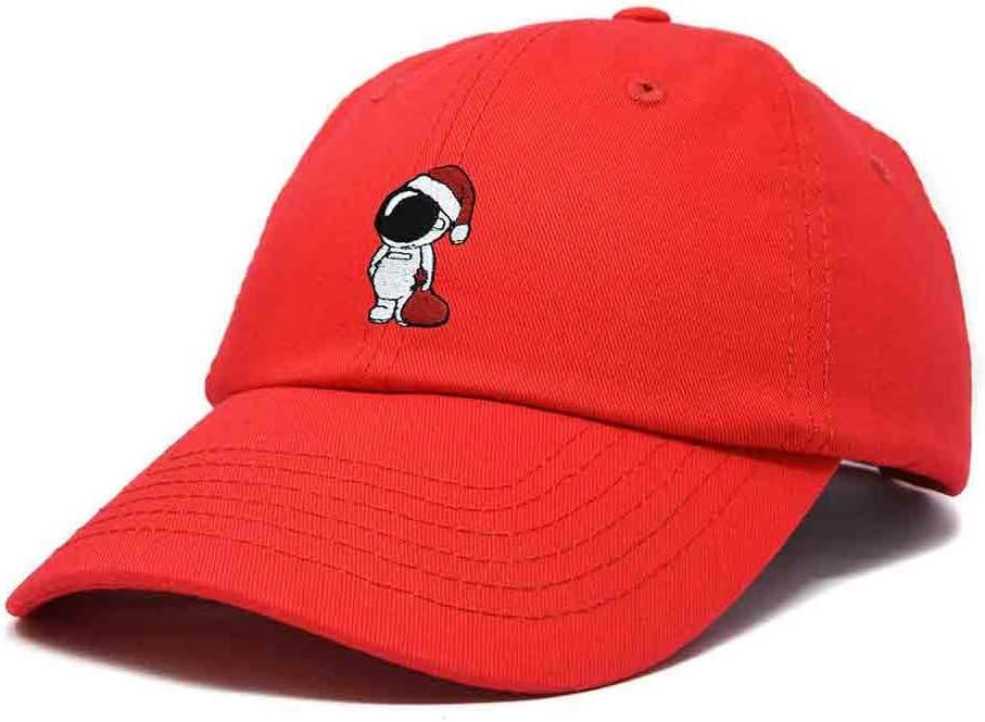 imageDALIX Christmas Astronaut Embroidered Dad Hat Xmas Cotton Baseball Cap WomenRed