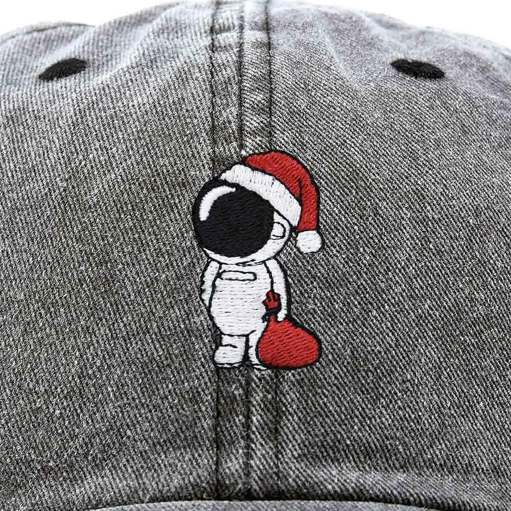imageDALIX Christmas Astronaut Embroidered Dad Hat Xmas Cotton Baseball Cap WomenWashed Black