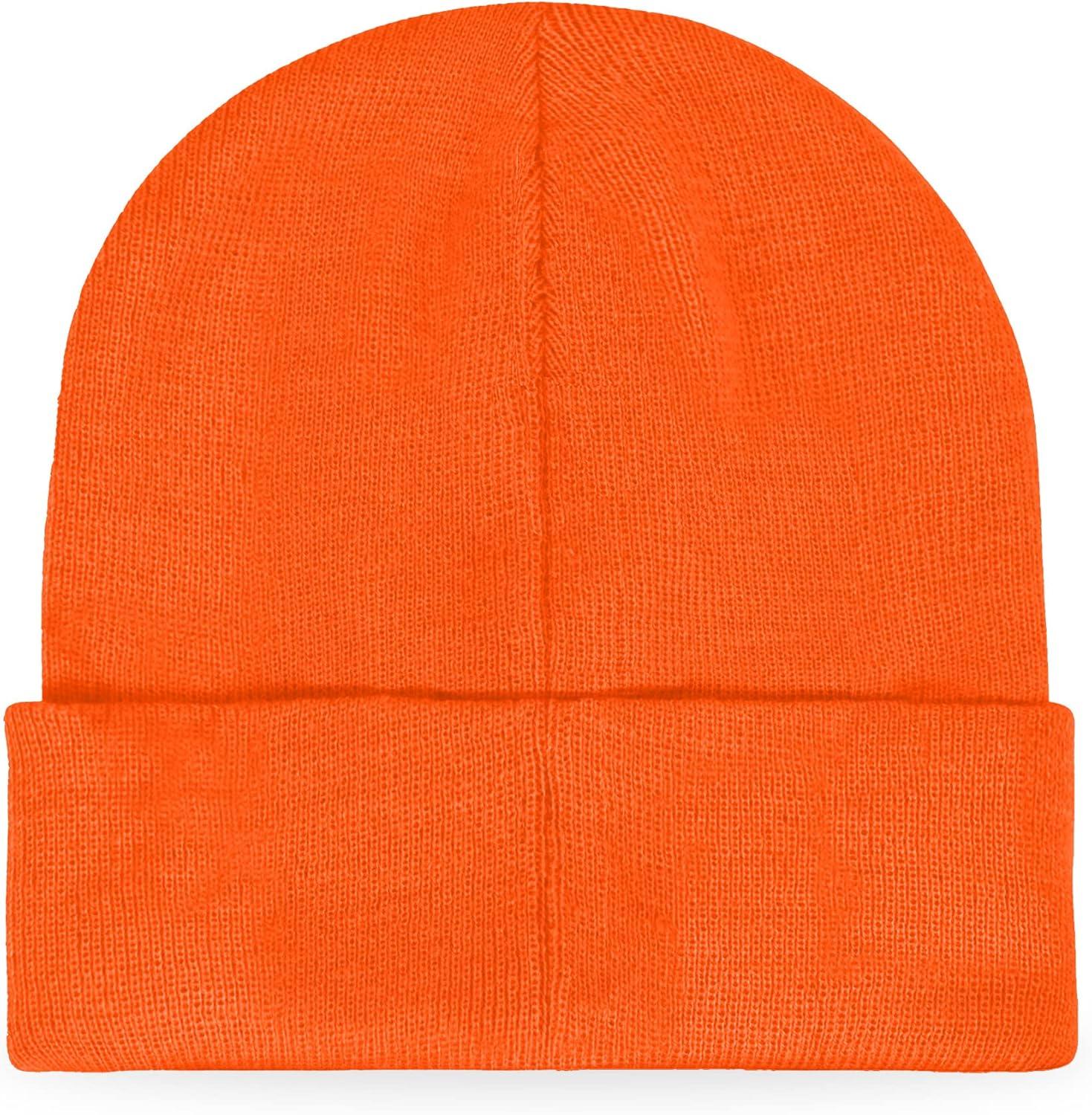 imageDALIX Embroidered Candy Cane Ghost Christmas BeanieNeon Orange