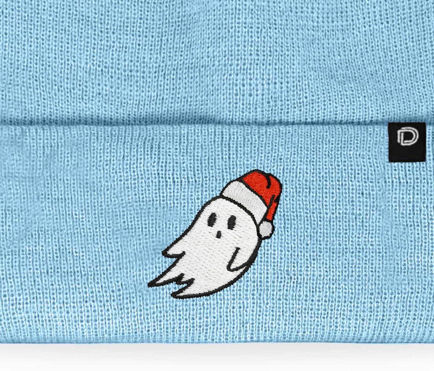 imageDALIX Embroidered Christmas Ghost Beanie Skull CapBaby Blue