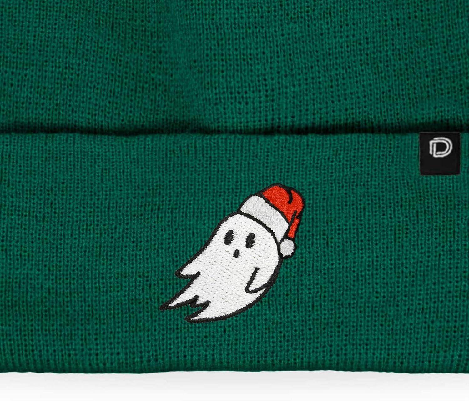 imageDALIX Embroidered Christmas Ghost Beanie Skull CapGreen