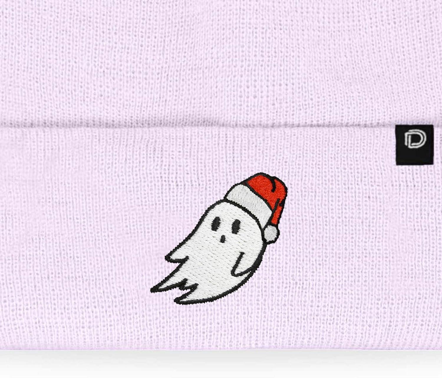 imageDALIX Embroidered Christmas Ghost Beanie Skull CapLavender