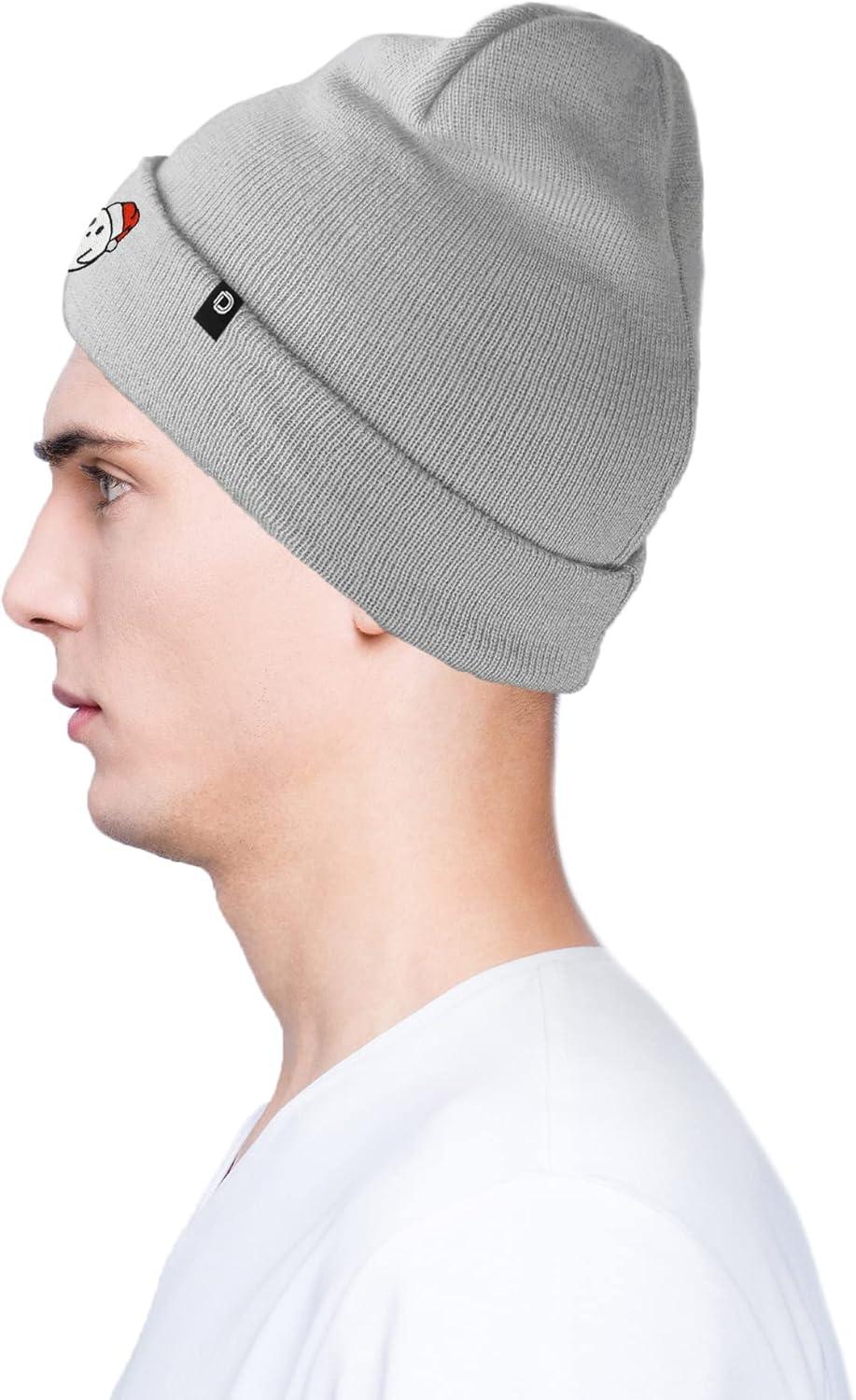 imageDALIX Embroidered Christmas Ghost Beanie Skull CapLight Gray