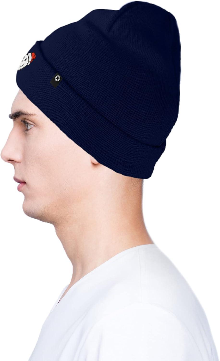 imageDALIX Embroidered Christmas Ghost Beanie Skull CapNavy Blue