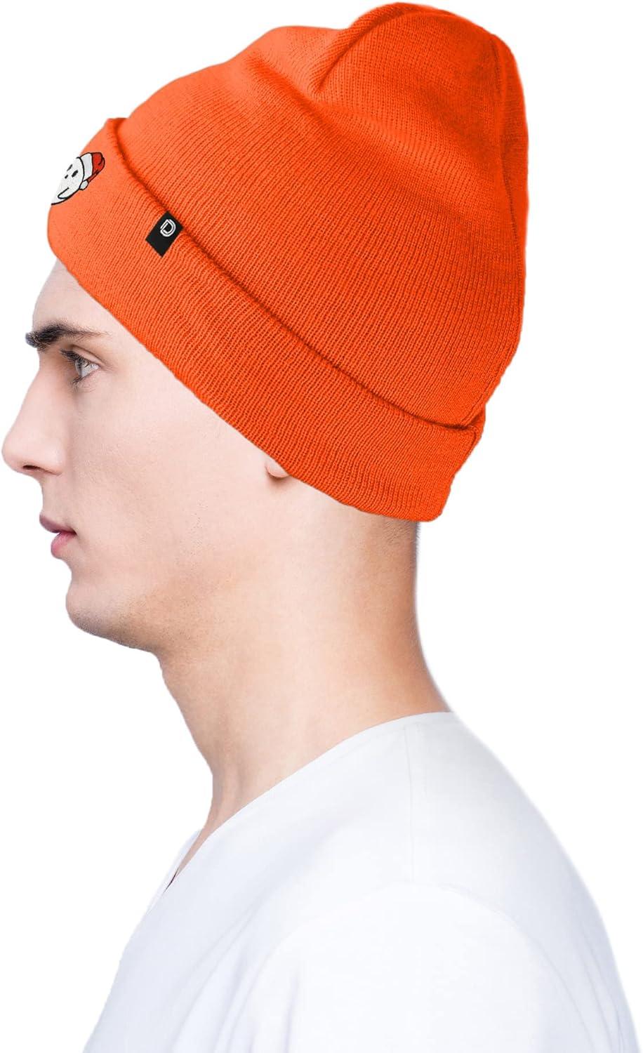 imageDALIX Embroidered Christmas Ghost Beanie Skull CapNeon Orange