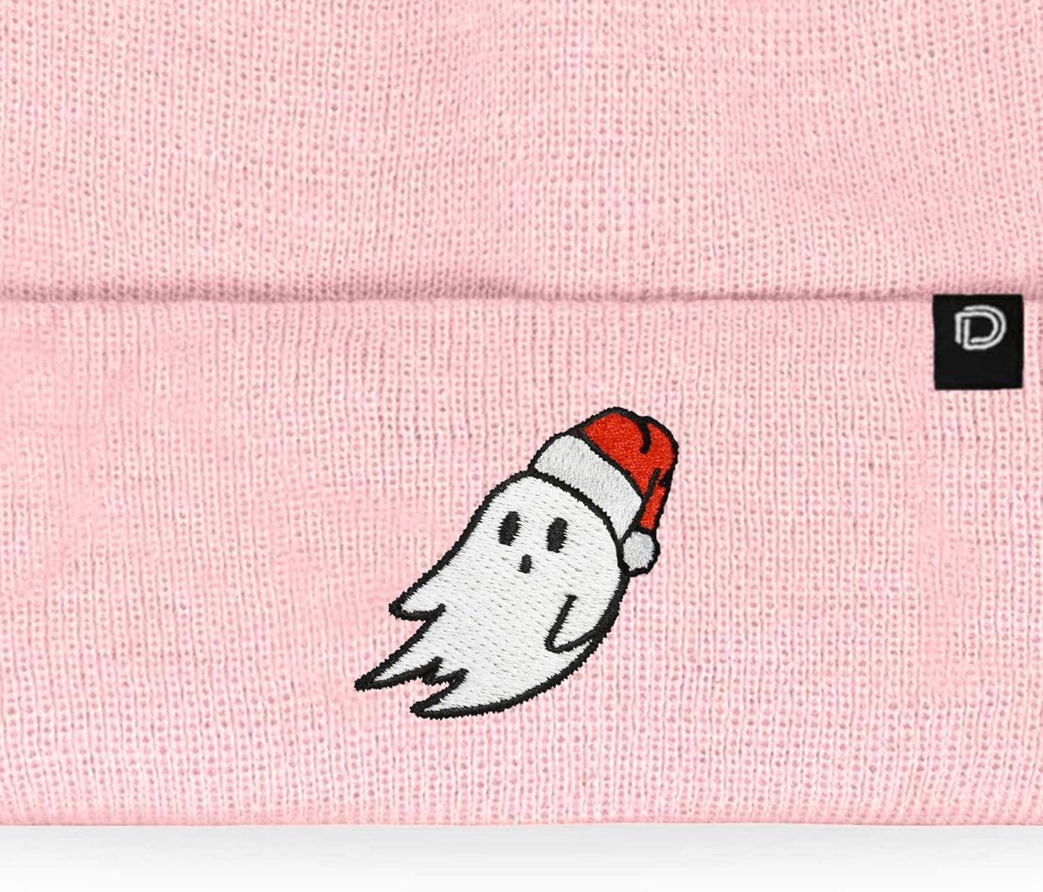 imageDALIX Embroidered Christmas Ghost Beanie Skull CapPink