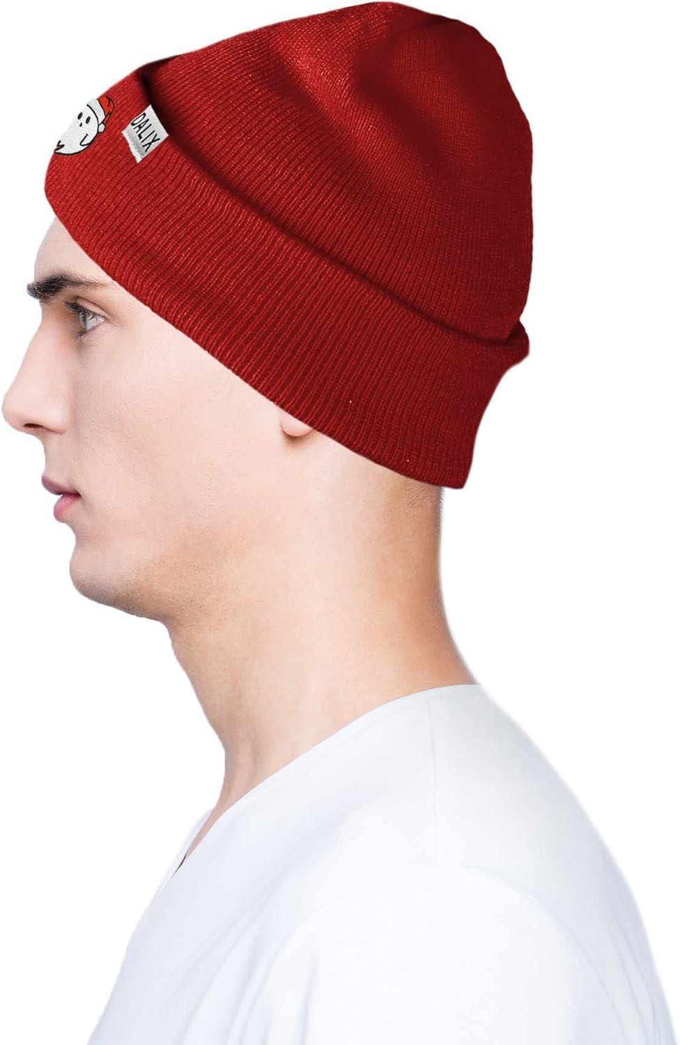 imageDALIX Embroidered Christmas Ghost Beanie Skull CapRed