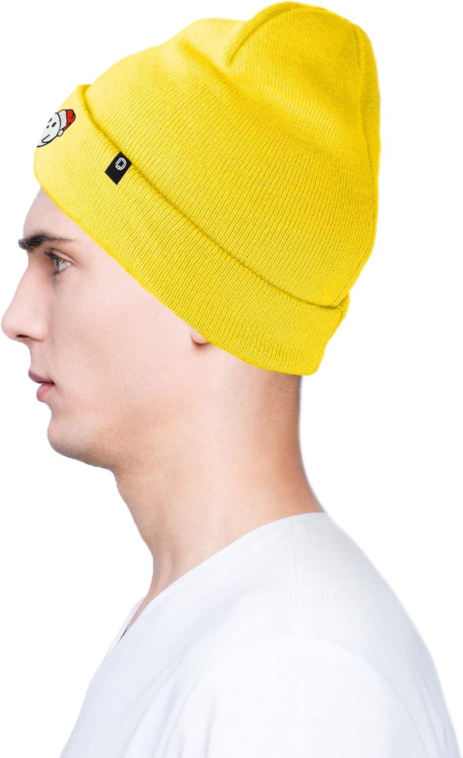 imageDALIX Embroidered Christmas Ghost Beanie Skull CapYellow