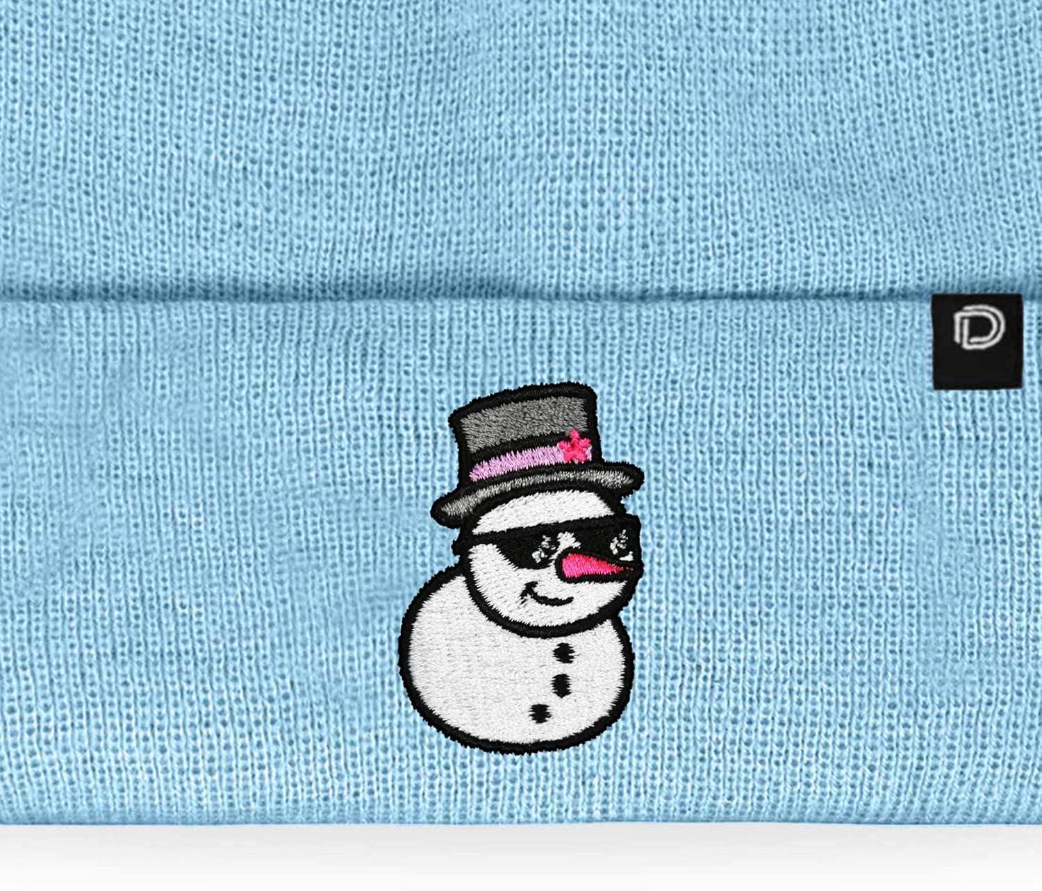 imageDALIX Embroidered Frosty Life Snowman Christmas BeanieBaby Blue