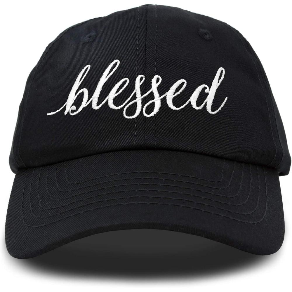 imageDALIX Blessed Womens Baseball Cap Soft Cotton Dad HatBlack