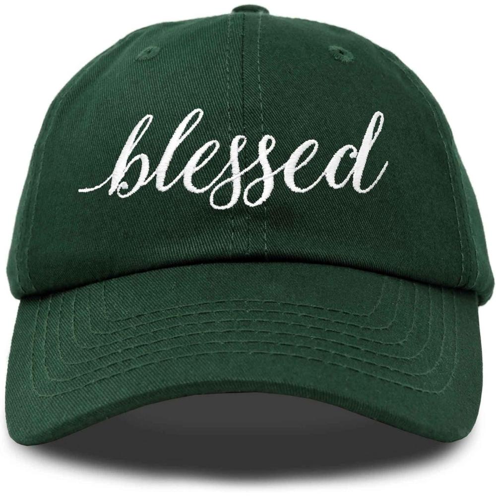 imageDALIX Blessed Womens Baseball Cap Soft Cotton Dad HatDark Green