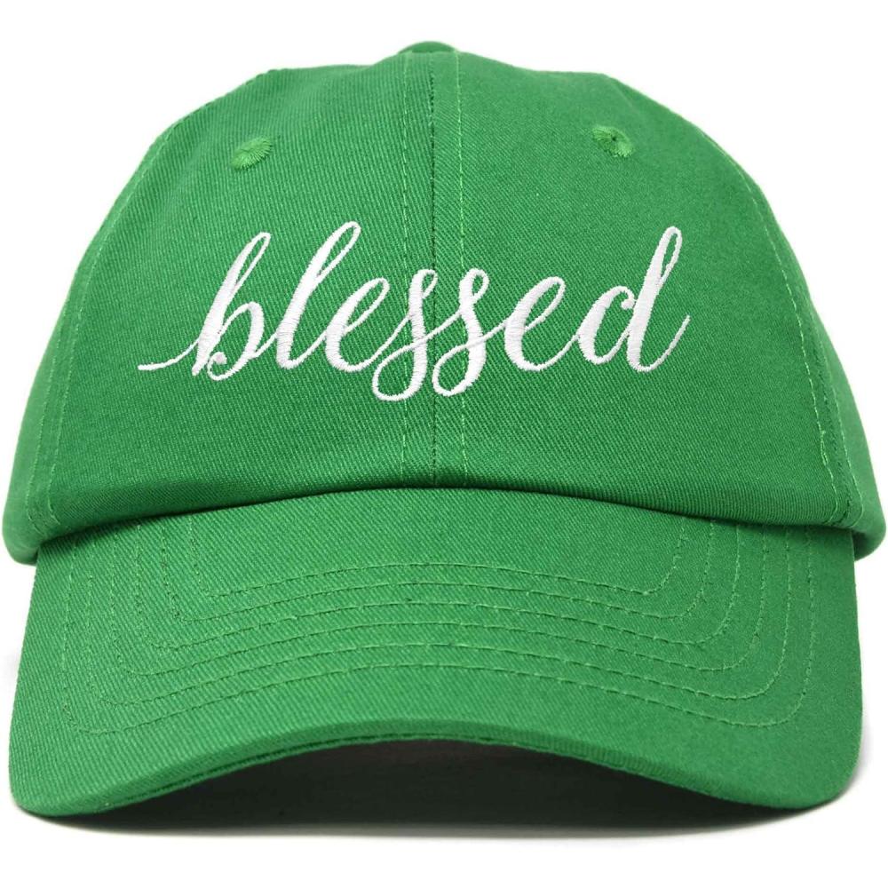imageDALIX Blessed Womens Baseball Cap Soft Cotton Dad HatKelly Green