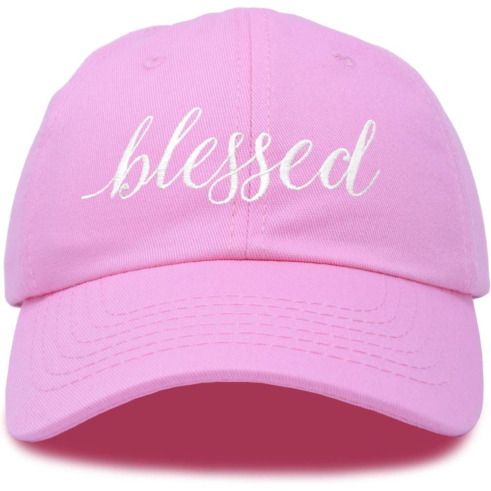 imageDALIX Blessed Womens Baseball Cap Soft Cotton Dad HatLight Pink