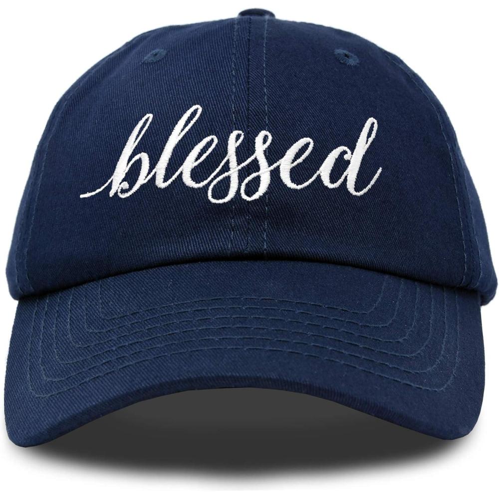 imageDALIX Blessed Womens Baseball Cap Soft Cotton Dad HatNavy Blue