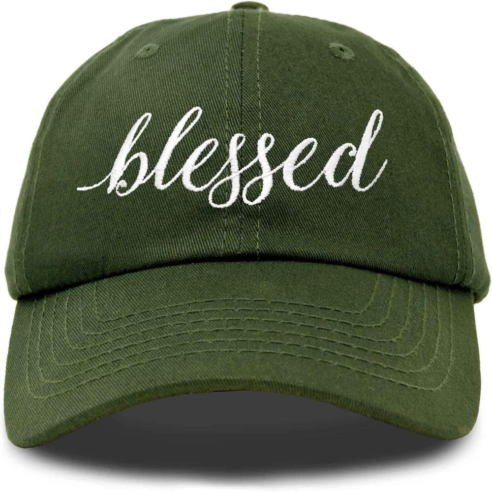 imageDALIX Blessed Womens Baseball Cap Soft Cotton Dad HatOlive