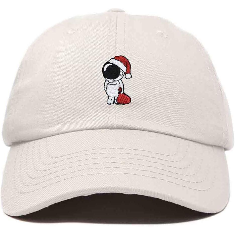 imageDALIX Christmas Astronaut Embroidered Dad Hat Xmas Cotton Baseball Cap WomenBeige