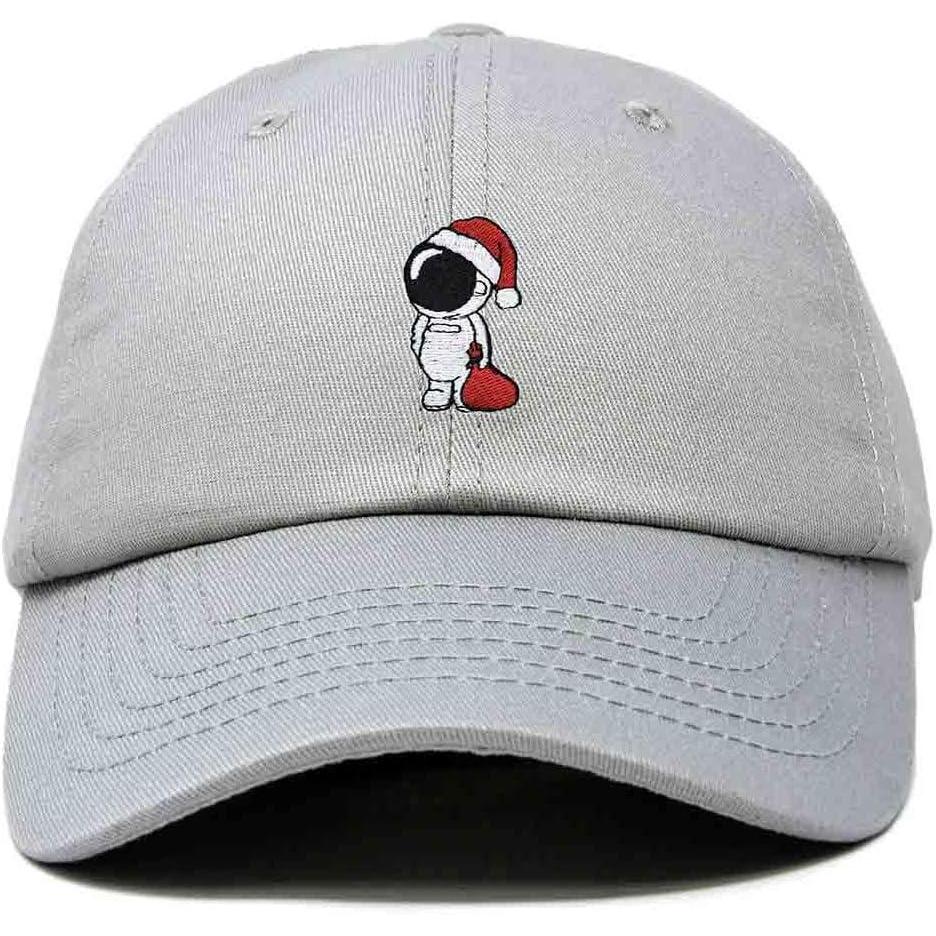 imageDALIX Christmas Astronaut Embroidered Dad Hat Xmas Cotton Baseball Cap WomenGray