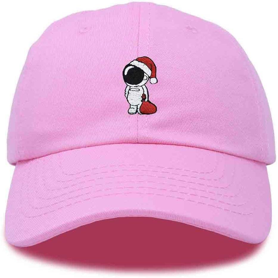 imageDALIX Christmas Astronaut Embroidered Dad Hat Xmas Cotton Baseball Cap WomenLight Pink
