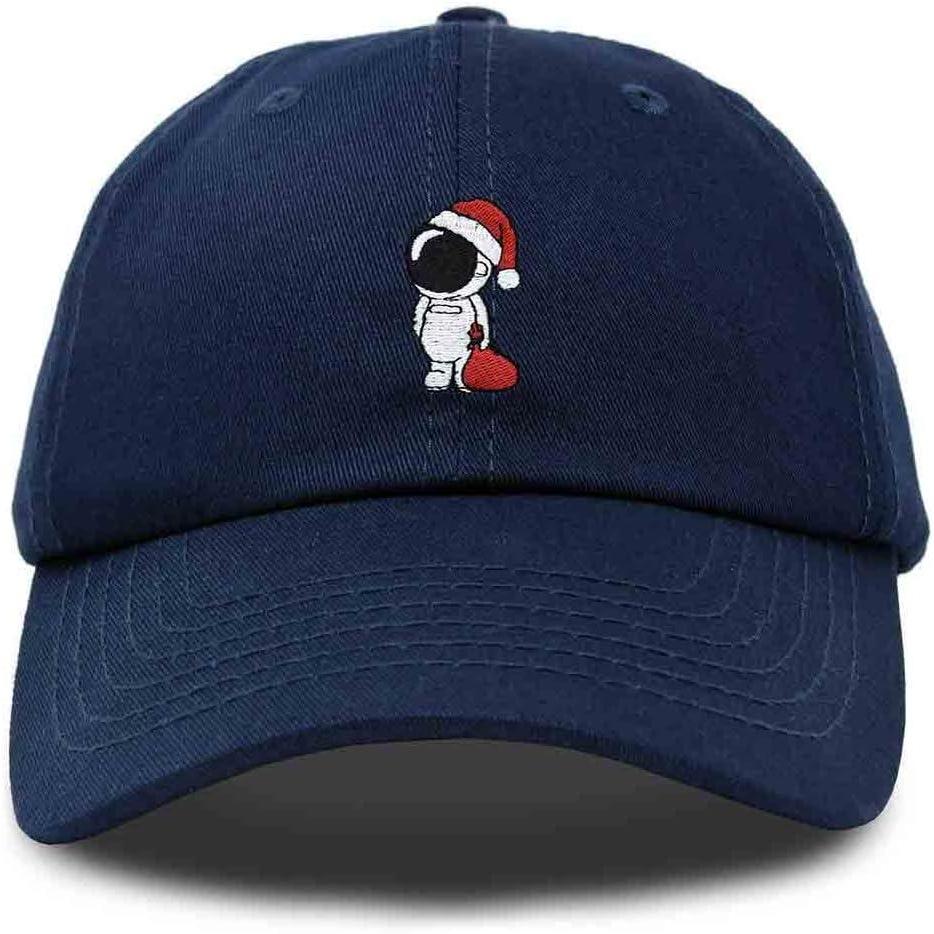 imageDALIX Christmas Astronaut Embroidered Dad Hat Xmas Cotton Baseball Cap WomenNavy Blue