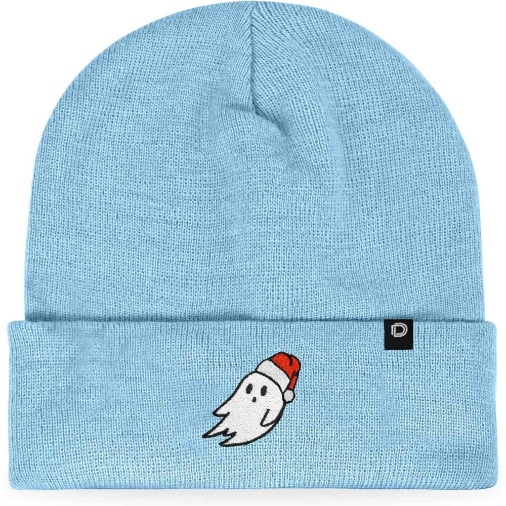 imageDALIX Embroidered Christmas Ghost Beanie Skull CapBaby Blue