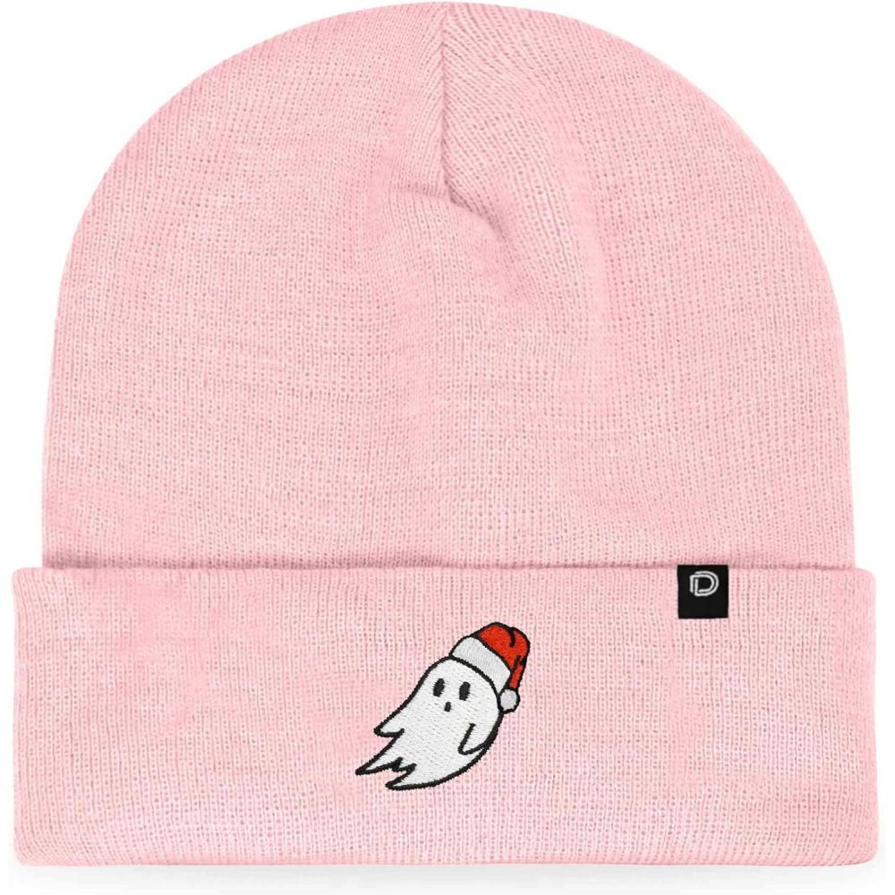 imageDALIX Embroidered Christmas Ghost Beanie Skull CapPink