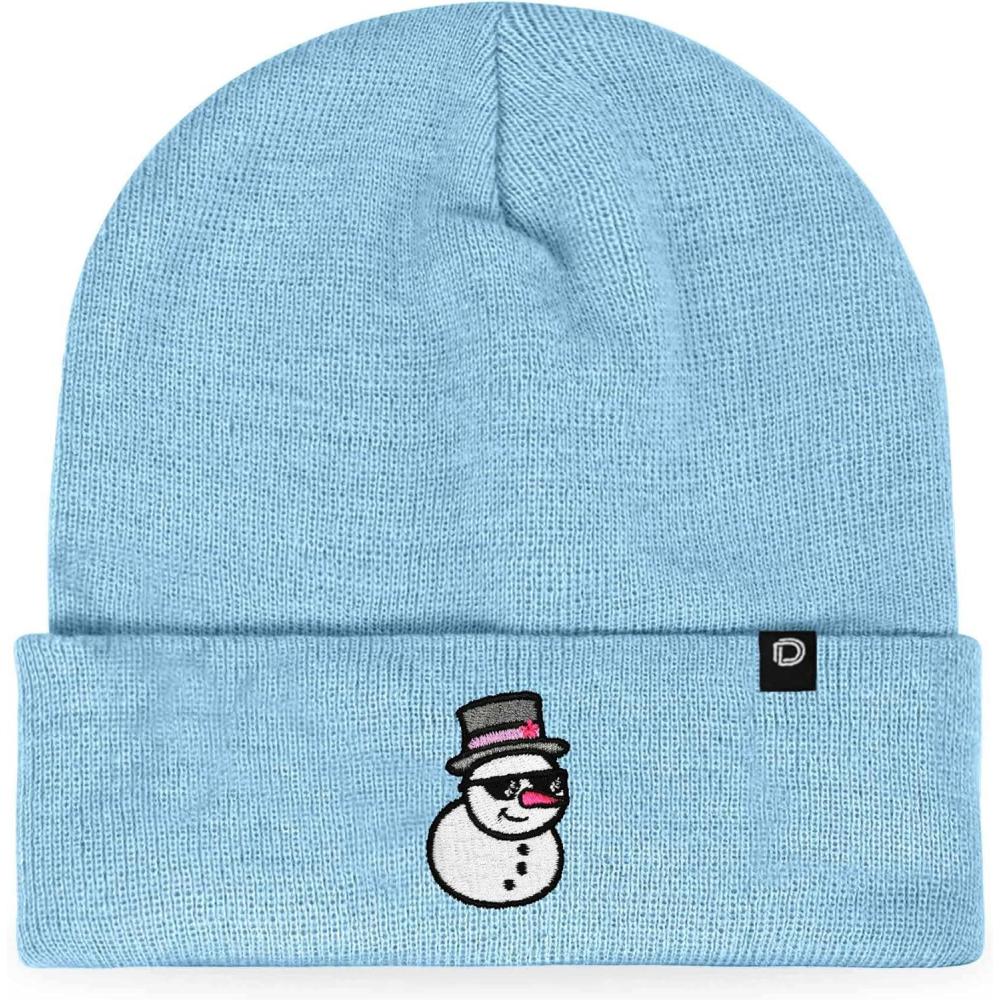 imageDALIX Embroidered Frosty Life Snowman Christmas BeanieBaby Blue