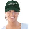 imageDALIX Blessed Womens Baseball Cap Soft Cotton Dad HatDark Green
