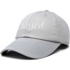 imageDALIX Blessed Womens Baseball Cap Soft Cotton Dad HatGray